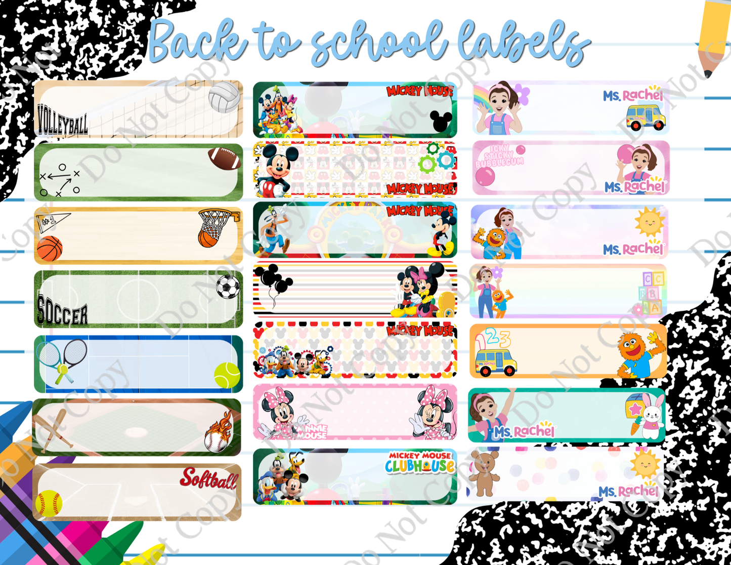 Back to School Stickers
