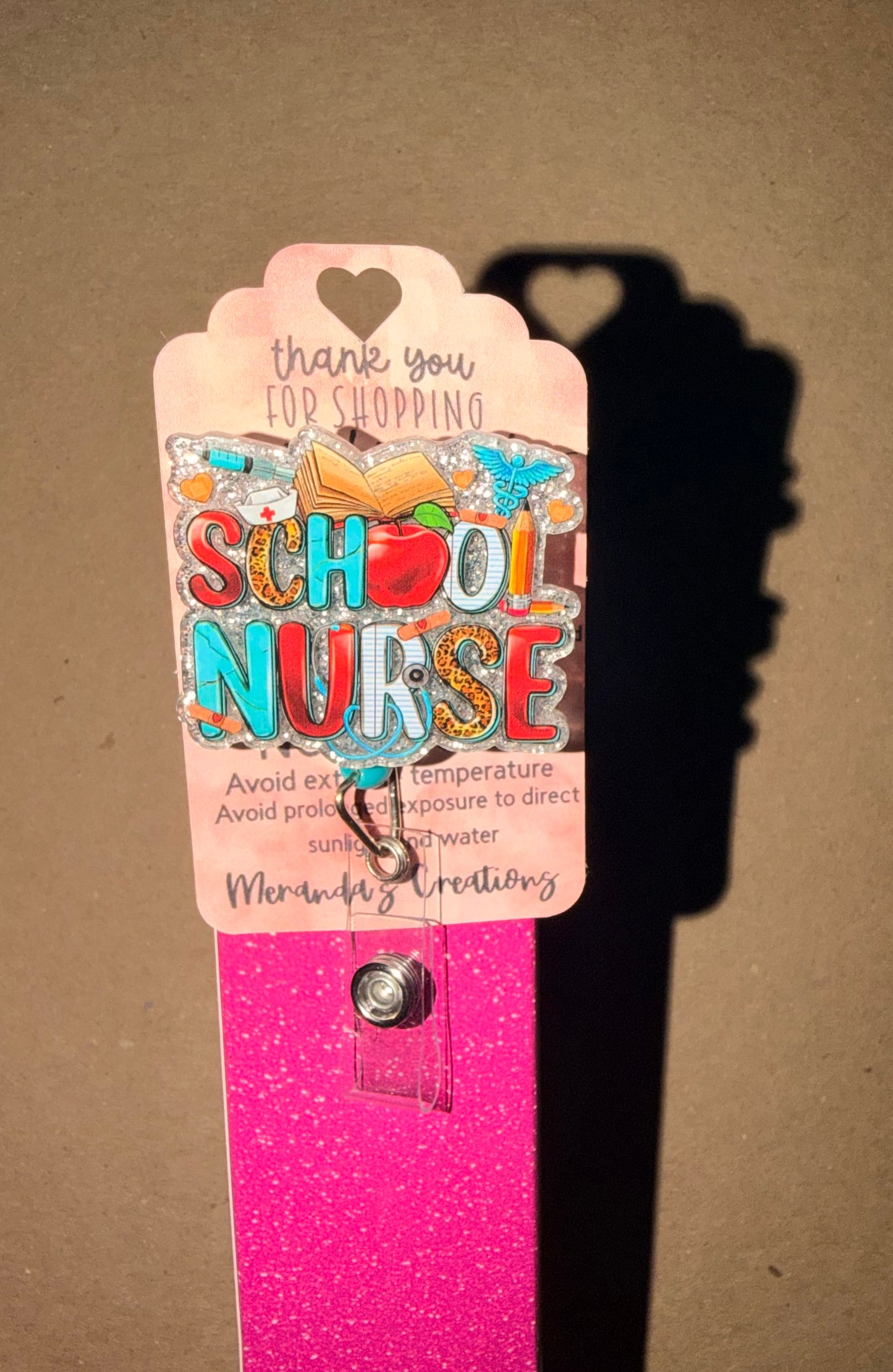 School Nurse Badge Reel