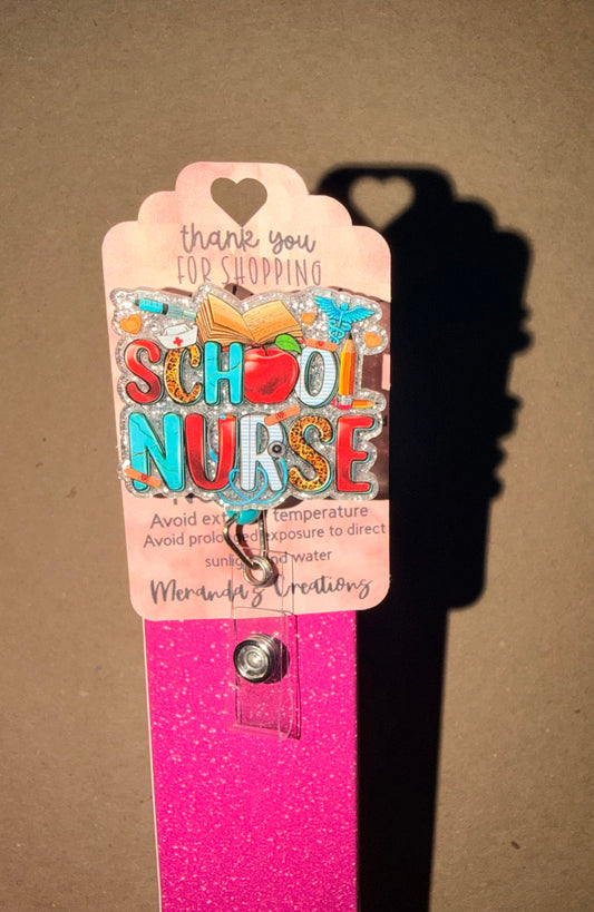 School Nurse Badge Reel